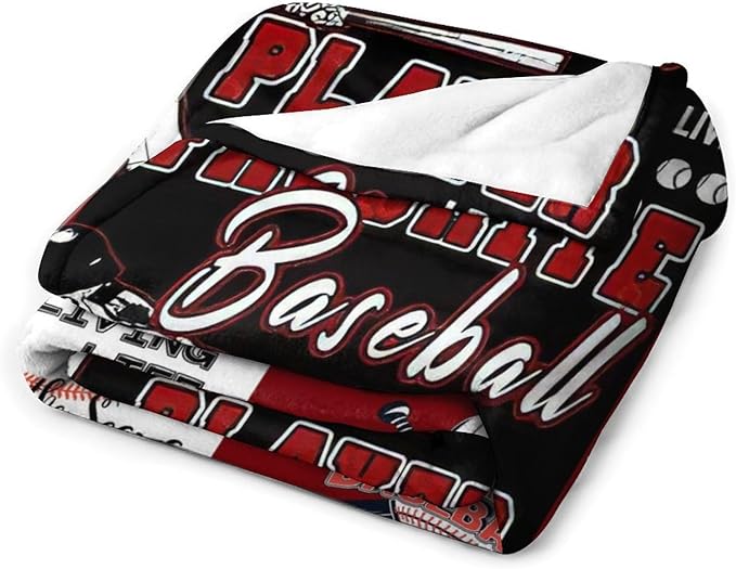Baseball Gifts for Girls & Boys - Soft, Warm Fleece Plush Blankets for Bed & Sofa - 50"x60"