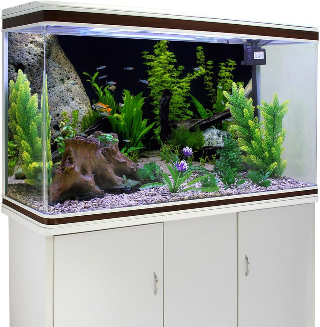 AWERT Vinyl Underwater Aquatic Plant Fish Tank Background Stone River Bed & Lake Aquarium Background 36x24 inches
