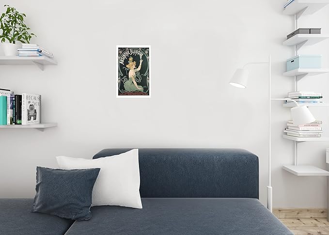 Absinthe Blanqui by Nover Art Nouveau Vintage Advertisement Ad Anise Spirit French Nice France Liquor Drinking Bar Whiskey Cocktail Decoration Cool Wall Art Print Poster 12x18