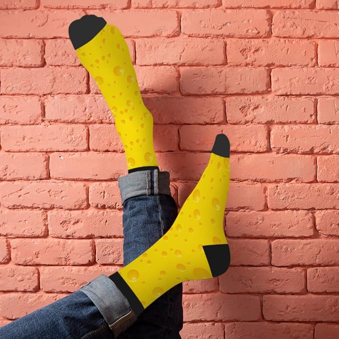 AOYEGO Volleyball Funny Socks Water Polo Balls Iridescent Novelty Casual Crew Socks Contrast Color Design for Women Men Gift