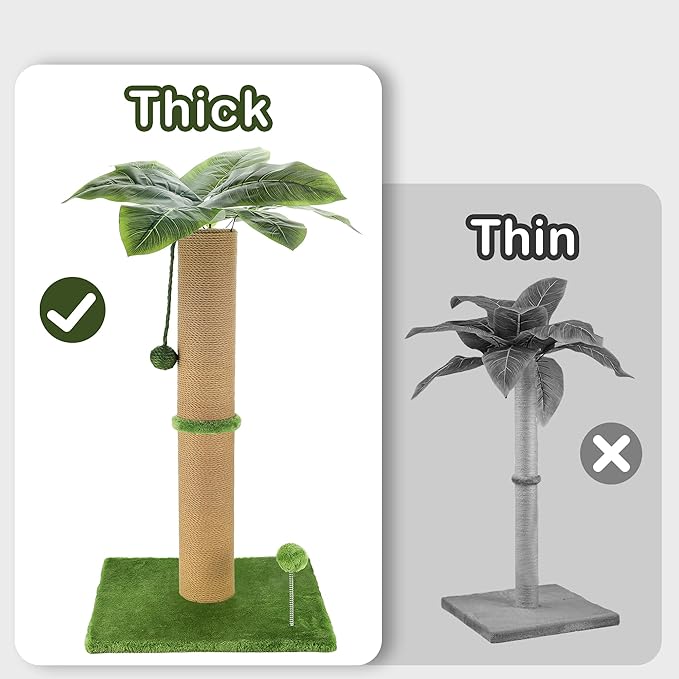 Cat Scratching Post 36 Inches Heavy Duty Scratching Post with Palm Leaf Cat Tree Large Cat Scratch Post for Adult and Kitten
