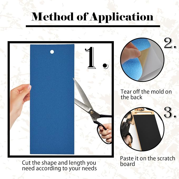 6 PCS Cat Nail File Scratching Strips,5.5x14.6''Nail File for Cats Scratch Liner,Cat Nail File Scratcher with Hanging Hole Peel Stick Kitten Scratching Manicure Strips for Litter Box(Blue)