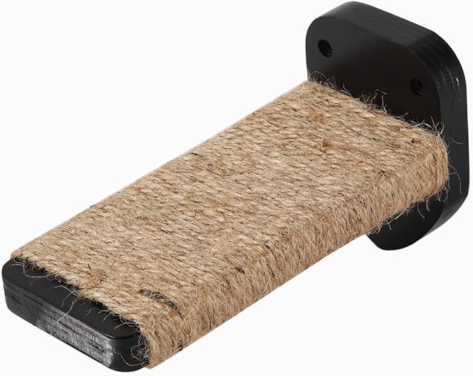 3 Pcs Cat Wall Steps, Cat Shelves and Perches for Wall, Wall-Mounted Cat Climbing Shelf with Hemp Rope Covered, Cat Wall Furniture Steps Set with Scratching Pads for Cats Playing and Climbing (Black)