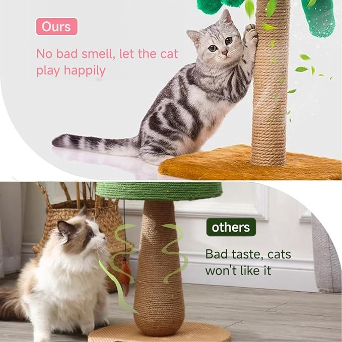 Multicolor Natural Hemp Rope, Cat Scratching Posts Replacement Rope,Repair and Replace Scratching Post cat Tree, 1/4" Rope Cat Scratch Post DIY Jute Twine,Come with a Play Ball.(164FT, Pink)