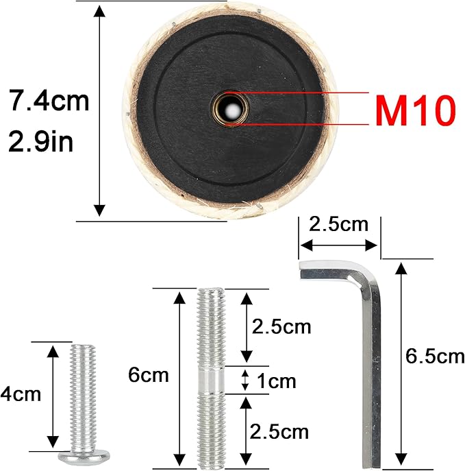7.4cm 2.91in Diameter Cat Tree Scratching Post Replacement Sisal Pole Parts for Cat Tower (M10, 11.81in/30cm)