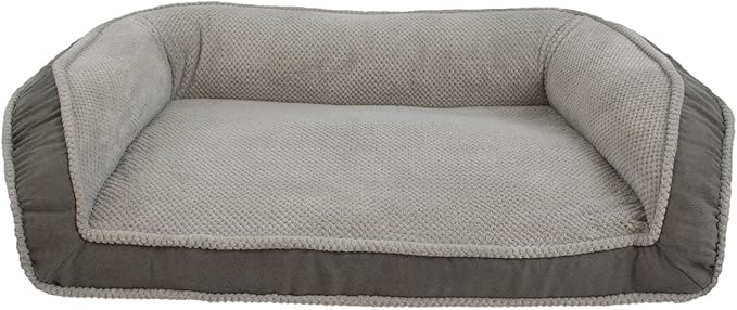 Arlee Deep Seated Lounger Sofa Pet Bed, Small/Medium, Chocolate Brown