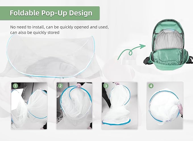 78 * 32 * 22 Inch Large Up Mosquito Tent, Portable Foldable Mosquito Net, Camping Mosquito Net with Net Bottom, for Bed Camping Travel Patio (Blue)