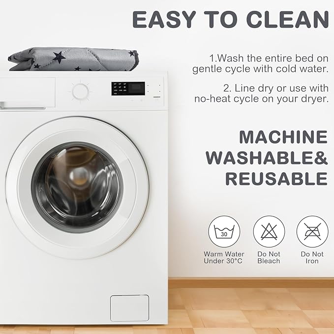 Self Warming Cat Bed Self Heating Dog Mat Star Pattern Warm Thermal Pet Pad Reflects Body Heat Washable Soft Puppy Crate Pad Anti Slip Kennel Mat Blanket for Indoor Pets(18 x 24 Inches)