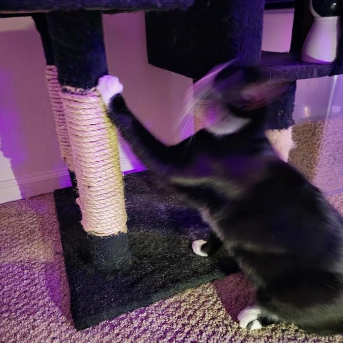 Sisal Rope for Cat Scratcher 1/4 inch by 33Ft Cat Tree Rope for Cat Scratching Post Tree Tower Replacement Repair and Replace, DIY Hemp Twine Rope