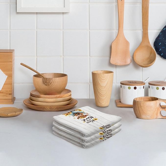 2 Pcs Highland Cow Gifts Highland Cow Kitchen Towels for Farmhouse Bathroom Kitchen Decor 24 x 16 Inch Highland Cattle Tea Hand Towels