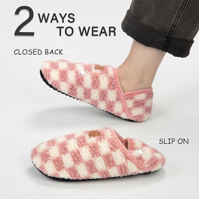 ATHMILE House Slippers for Women Men Indoor Barefoot Slippers Socks Furry Slip on House Shoes Cozy Comfy Slippers for Home Bedroom Travel Yoga