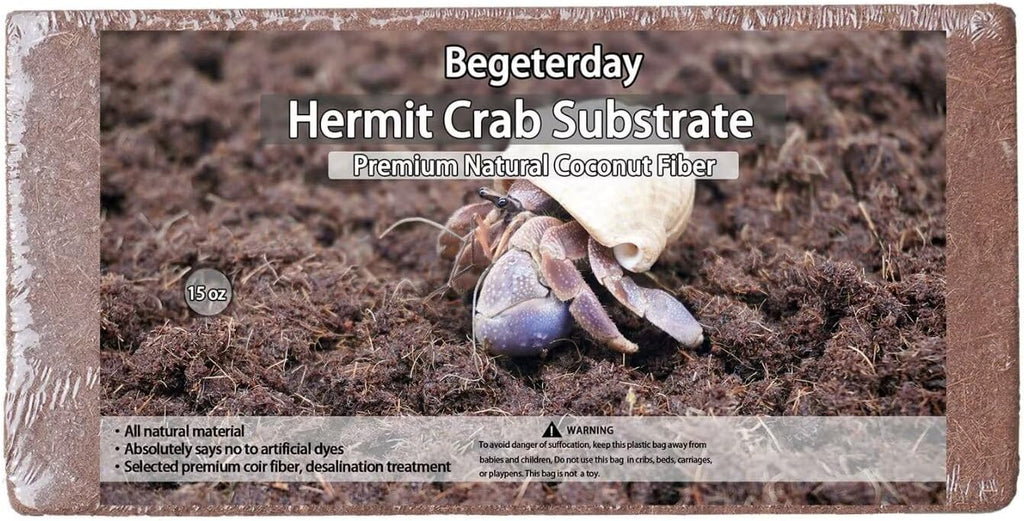 15oz Coco Coir Brick for Hermit Crab, Great Coconut Fiber for Sand Blends, Hermit Crab Accessories