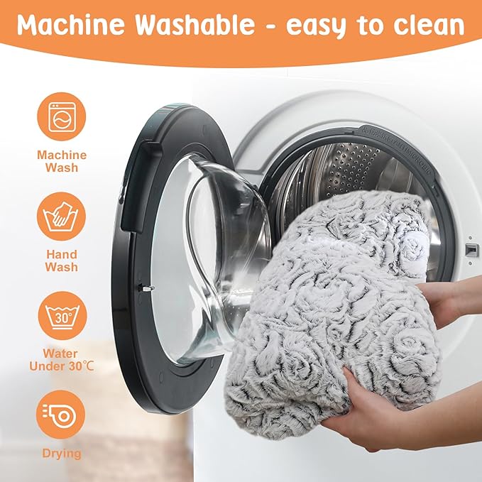 2 in 1 Dog Bed Crate Pad Mat Washable Reversible (Cool & Warm) Soft Fluffy Pet Kennel Beds for Large Medium Small Puppy Cat Sleeping Mattress Machine Wash Dog Cooling Mats (Dot Grey, 24"*17.5")