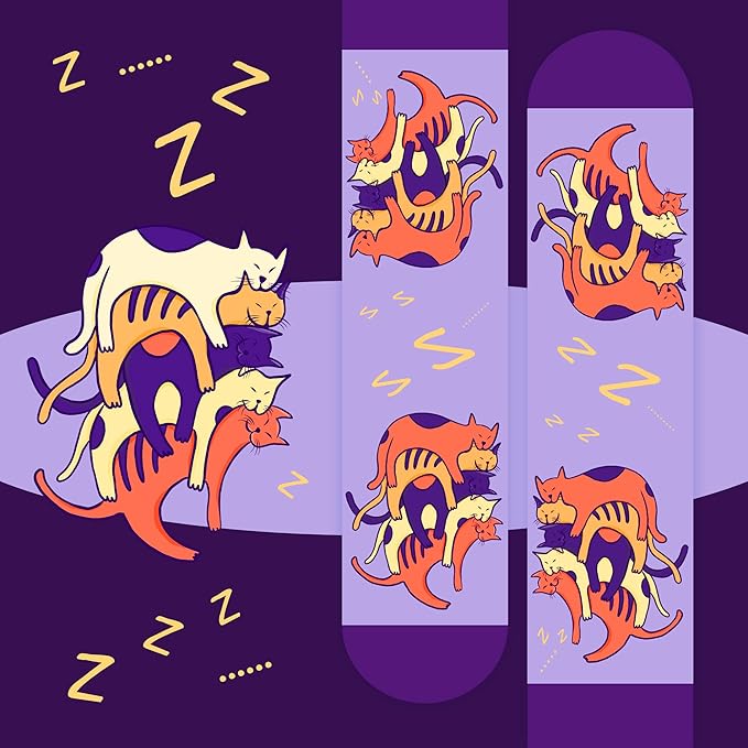 AGRIMONY Funny Cat Dog Socks for Women Teen Girls-Animal Novelty Cute Socks-Mothers Day Cat Dog Mom Gifts Stocking Stuffers