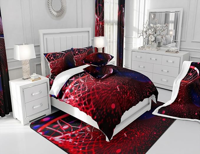 Basketball Court Sherpa Blanket 3D Basketball Fleece Throw Blanket for Sofa Couch Bed Decor Sports Theme Plush Blanket Colorful Glitter Fuzzy Blanket Baby 30x40 Inch