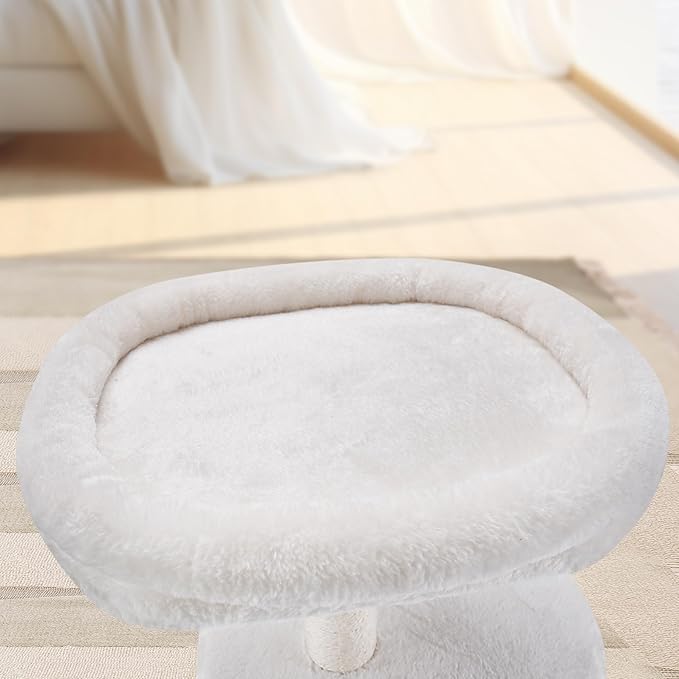 45in Cat Tree Tower with Big Cat Condo for Indoor Cats,Cat Tower Activity Center Cat Furniture with Scratching Post and Hanging Bed,Beige …