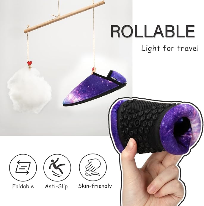 ATHMILE House Slippers for Women Men Indoor Barefoot Slippers Socks Furry Slip on House Shoes Cozy Comfy Slippers for Home Bedroom Travel Yoga