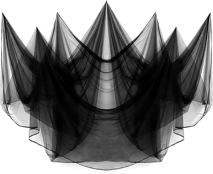 60x10Ft Mosquito Netting,Fly Insect Bird Net Garden Mesh Screen Barrier for Patio,Balcon,Porch,Gazebo,Canopy,Camping,Umbrella,Protecting Vegetables Fruits Plants(Black)