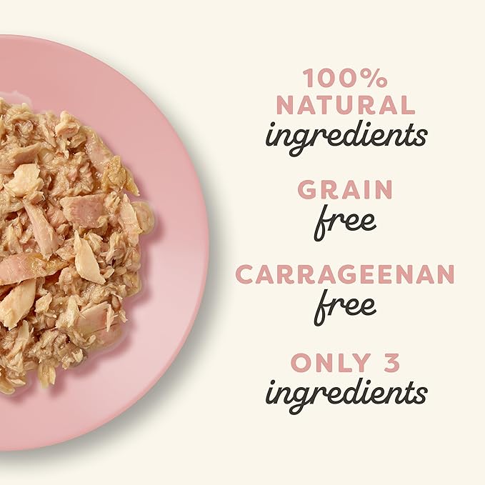 Applaws Natural Wet Cat Food in Broth, Limited Ingredient Wet Cat Food Pouches, No Additives, Made with Natural Ingredients, Tuna with Salmon in Broth (12 x 2.47oz Pouches)