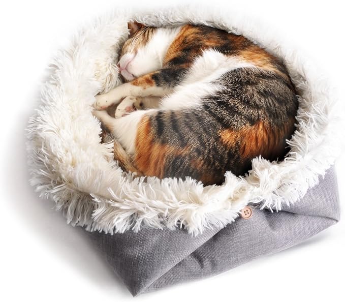 Furry Pet Bed/Mat (Convertible) - White