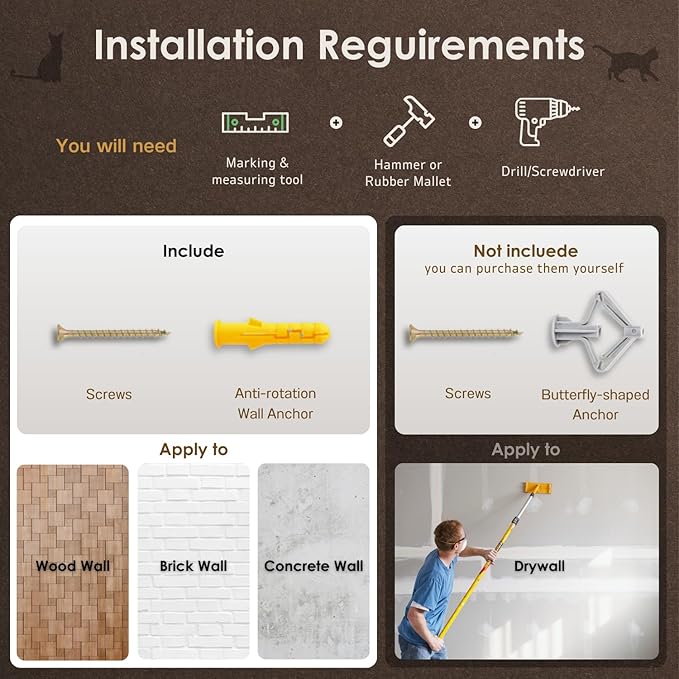 3 Pcs Cat Wall Steps, Cat Shelves and Perches for Wall, Wall-Mounted Cat Climbing Shelf with Hemp Rope Covered, Cat Wall Furniture Steps Set with Scratching Pads for Cats Playing and Climbing (White)