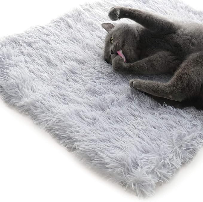 Furry Pet Bed/Mat (Convertible) - Grey