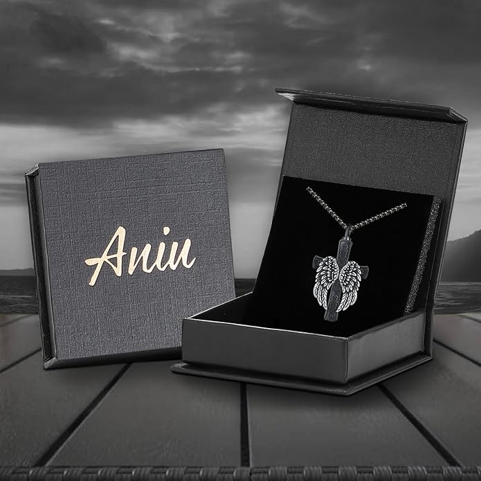 Aniu Cremation Jewelry for Ashes S925 Sterling Silver Urn Necklace Memorial Necklace for Human Ashes of Loved Ones Keepsake Pendant for Men Women