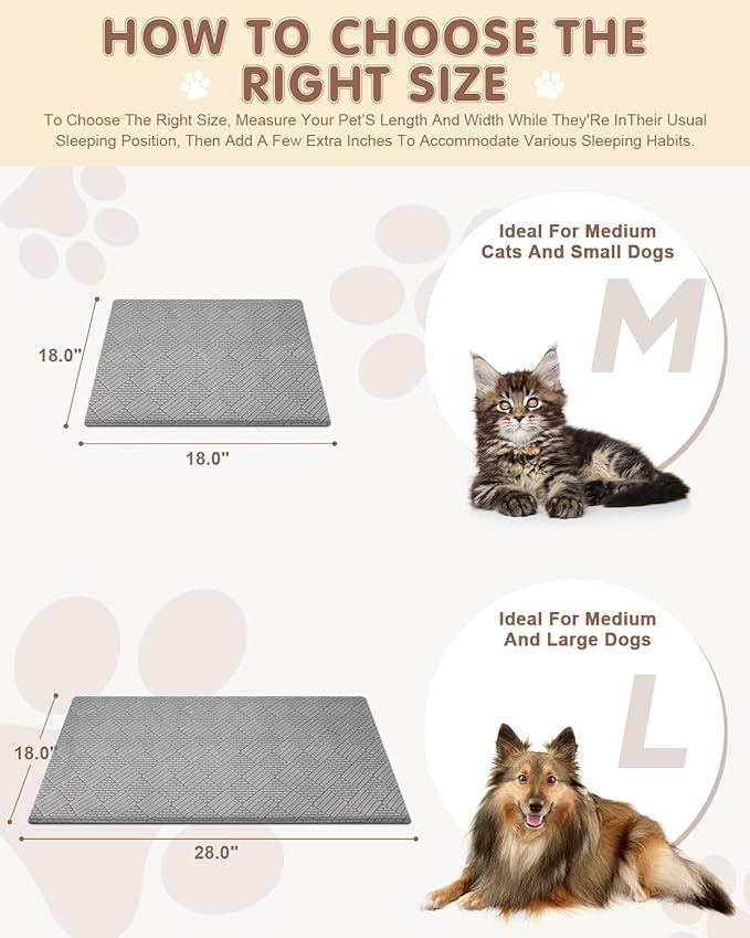 Pet Heating Pad for Dogs and Cats, Waterproof Dog Cat Heating Pad Indoor Heated Blanket Pet Cat Bed Pad with Detachable Cover, 9 Adjustable Temperature & Timer (Large( 28.0" L x 18.0" W x 0.6" Th))