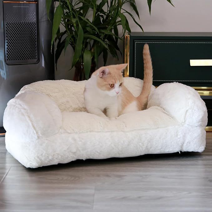 Asou Cat Couch Bed Kitty Couch Bed Cat Sofa for Small Cats Anti-Slip Kitty Couch Bed Cat Bed Pet Couch Bed