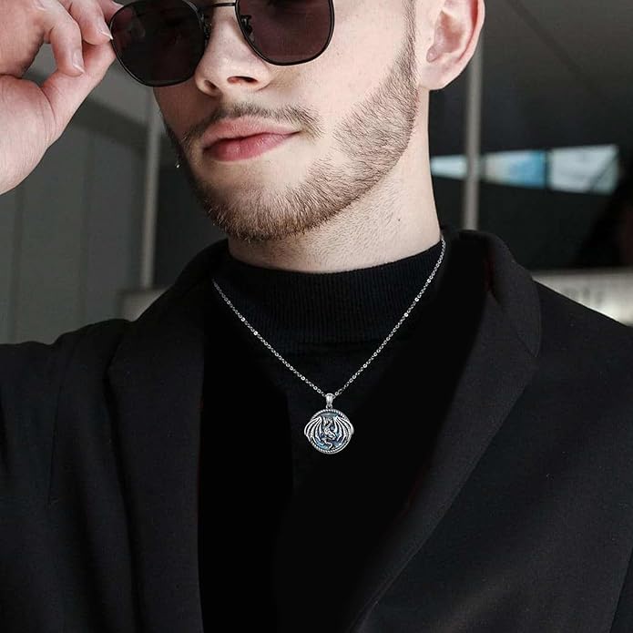 Alphm 925 Sterling Silver Chicken Capybara Raccoon Highland Cow Axolotl Necklace Cute Animal Necklace Jewelry for Women