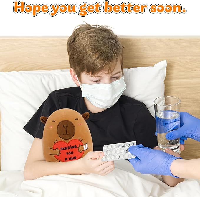 8 Inch Capybara Plush Stuffed Animal - Ultra Soft Hugging Capybara Plushie, Cute Get Well Soon Gift for Women, Men, Kids and Adults - Perfect Comfort Gift for Hospital, Recovery & Tough Times
