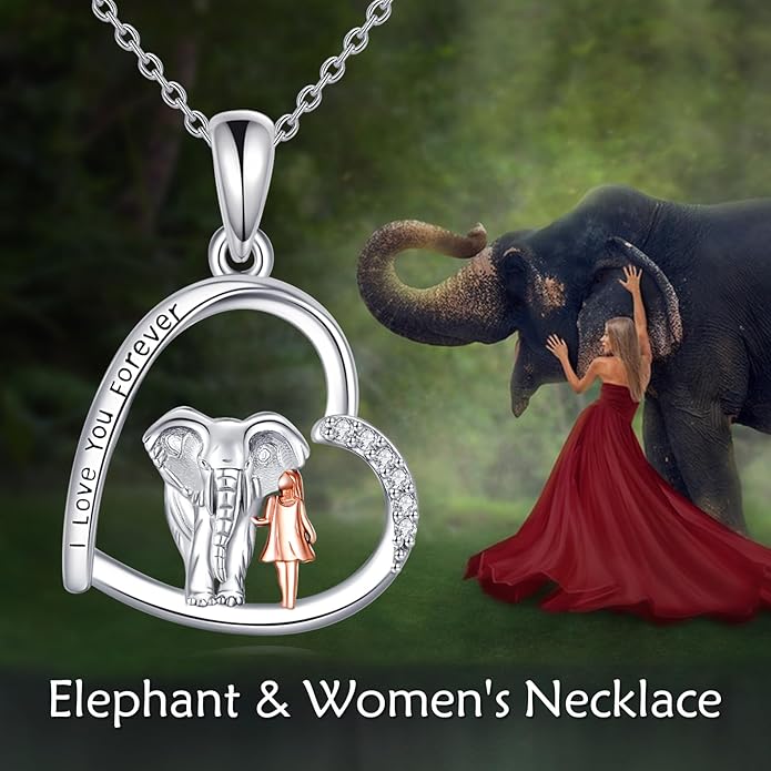 Animal and Human Necklace Sterling Silver 925 Cute Animal Necklaces Jewelry Gift For Women
