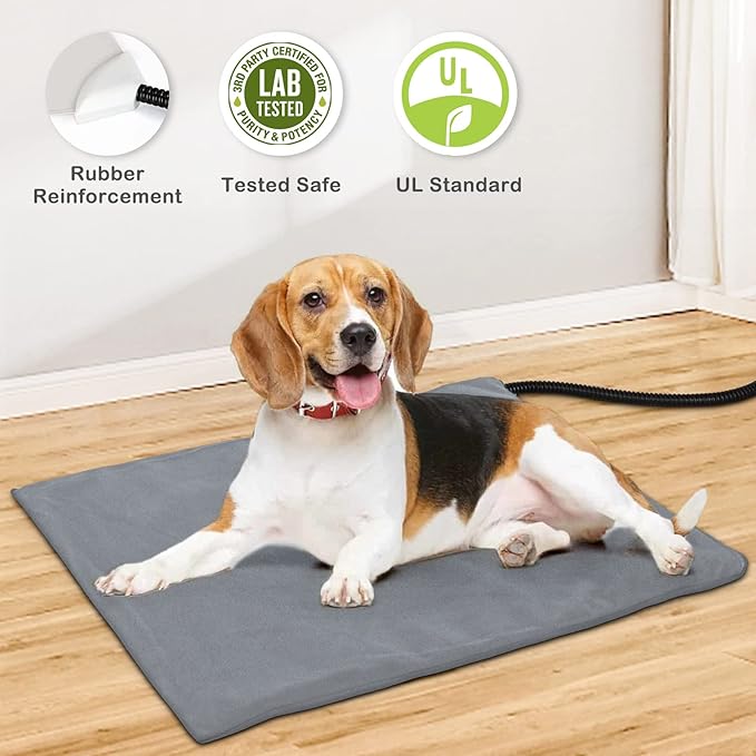 Outdoor Heating Pad for Cats,Cat Warming Pad for Feral Cats Outside, Cat Warmer with Timer, Pet Heating Pads for Cats Indoor,Electric Heating Pad for Outdoor Cat House,Heated Cat Pad