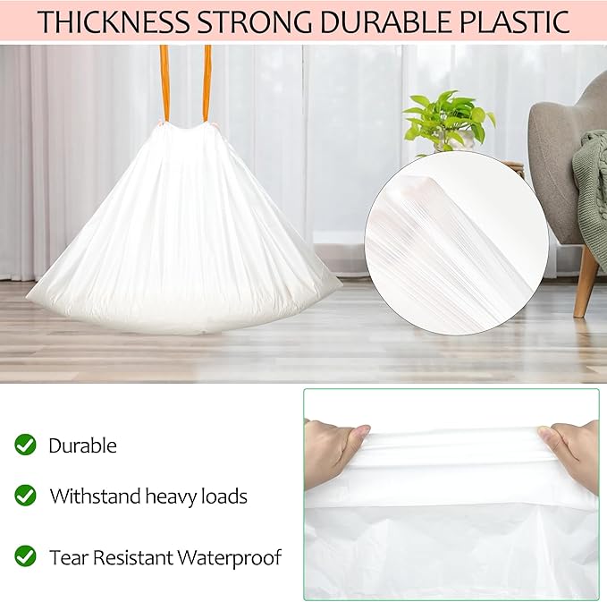 30 Count 31" x 18" Cat Litter Box Liners, Durable Thicken Drawstring Cat Litter Pan Liner Bags, Medium Kitty Waste Bags for Poop