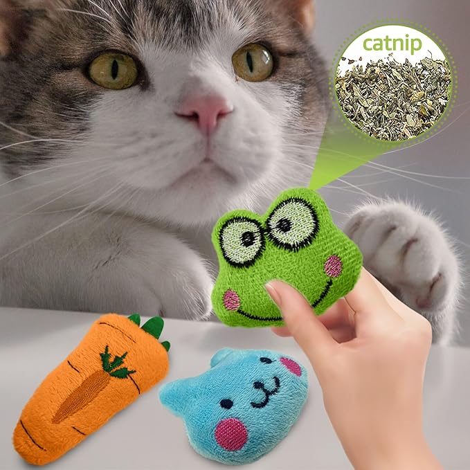 12 Pack Catnip Toys for Cats, Silvervine Sticks, Catnip Balls, Cat Nip Mice, Kicker Toys, Silver Vine Organic Chew Toys, Kitten Teething Toy,Interactive Enrichment Plush Mouse Feather for Indoor Cats