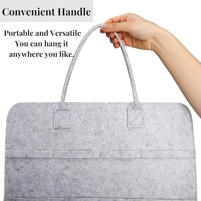 2 Pack Cat Toy Storage, Hanging Cat Teaser Wand Holder for Neatly Organization, Durable Feather Pet Toy Organizer Bag with Handle for Indoor Cat, Pet Supplies, Feline Safety