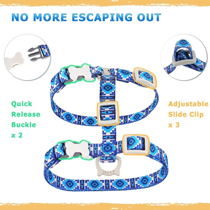 Supet Cat Harness and Leash Escape Proof, Adjustable Cat Leash and Harness Set for Walking, Lightweight Cat Harness for Large Small Kittens