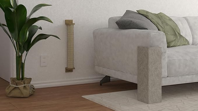 Cat Scratcher Sofa Protector – Couch Corner Cat Scratching Post, Carpet Cat Scratch for Indoor Cats, Furniture Scratch Guard (23 in, Graphite)