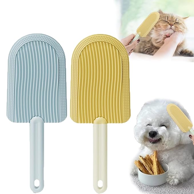 2PCS Cat Tongue Comb,Cat Tongue Brush,2024 New Cat Grooming Brush,Cat Grooming Brush for Indoor Cats,Cute Cartoon Ice Cream Cat Fur Remover Comb for Cats Grooming Easily Removes Fur Reducing Hairballs