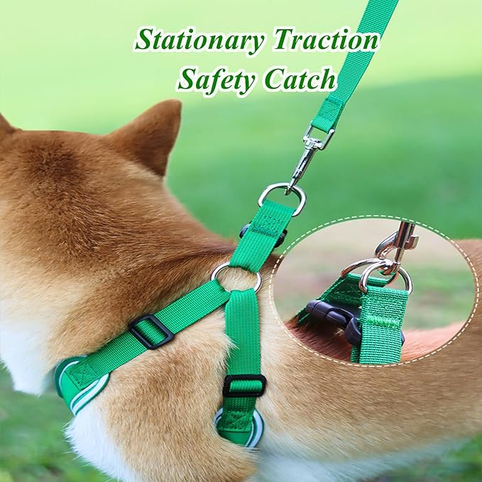 Dog Vest Harnesses Sporty Classic Basketball Style Dog Harness Breathable Adjustable Pet Harness with Handle for Outdoor Walking,Easy Control for Small,Medium Breeds (Green,M)