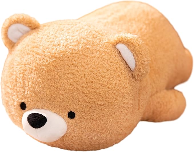 16 Inch Plush Beige Bear Stuffed Animal Hugging Pillow Cuddly Bear Plushies Anime Gifts for Kids and Lovers