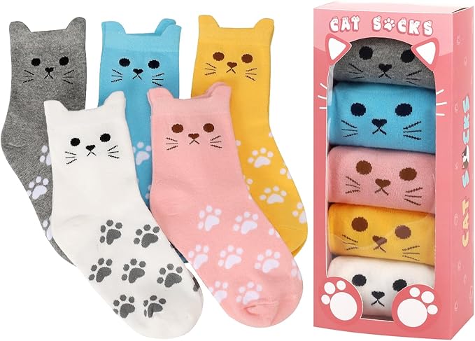 AGRIMONY Women's Cat Socks Cute Animal Socks Dog Valentines Easter Fun Gifts for Women
