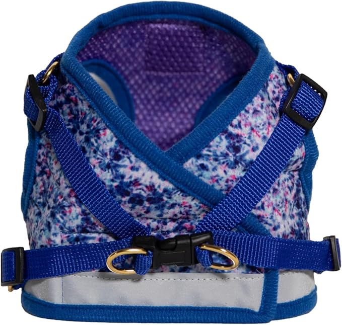 Travel Cat Harness and Leash Set - Adjustable Fit Mesh Cat Harness and Reflective Strap - Comfort Escape Proof Harness for Cats, Kitten for Outdoor Walking, Hiking (Medium, Groovy)