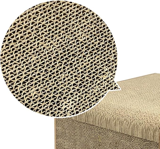 FluffyDream Cat Scratcher Cardboard, Sunflowers Shape Adaptation Spoof Version Cat Scratching House Bed Furniture Protector, Green Colour