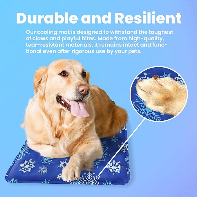 Portable Cooling Ma for Dogs and Cats by CuddlePawPaw - Foldable, Water-Filled Gel Technology, Easy to Clean, Durable and Leak-Proof, Perfect for Indoor and Outdoor Use (24x36)