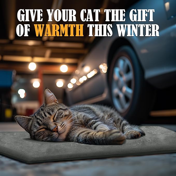 PETNF Outdoor Heating Pad for Cats, Pet Heating Pad for Outdoor Cat House,Safe Electric Cat Warming Pad,Waterproof Heated Cat House for Outside Feral Cat Animal,Outdoor Heat Cat Dog Bed Mat, 20"X16"