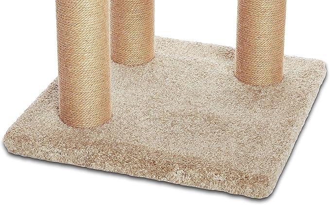 Amazon Basics - Cat Tree Indoor Climbing Activity Tower with Scratching Posts, multi-level, Large, 17.7" x 45.9", Beige