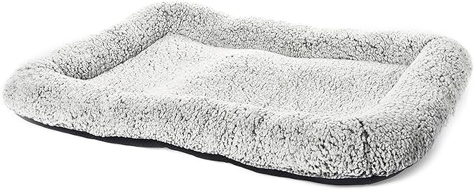 Max & Marlow Dog Bed Dog Couch Bed Washable Dog Bed Crate Mat Dog & Cat Bed, Non Slip Bottom, Gray, 33.75" L x 22.5" W x 3.5" Th