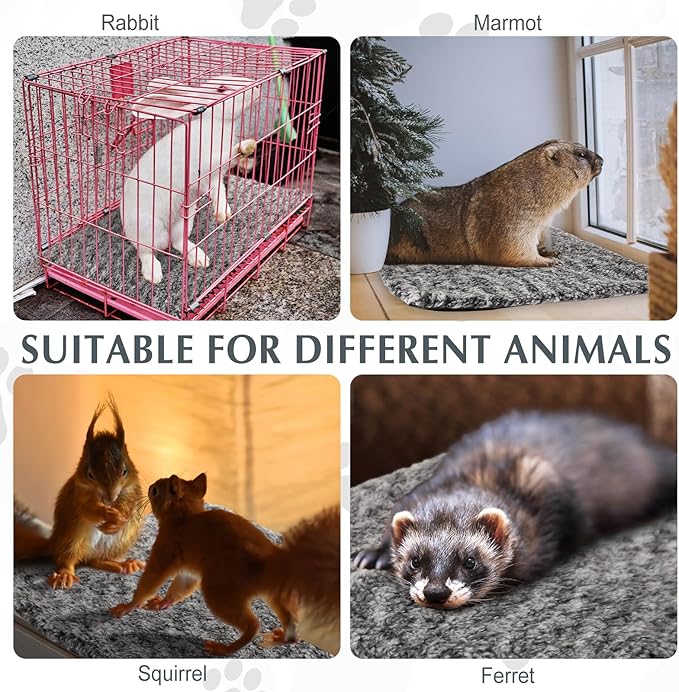 4 Pack Self Warming Cat Pads Self Heating Cat Mat Thermal Pads for Small Dogs Washable Kennel Pad Mat with Removable Covers for Indoor Outdoor Pet