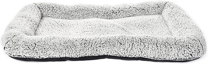 Max & Marlow Dog Bed Dog Couch Bed Washable Dog Bed Crate Mat Dog & Cat Bed, Non Slip Bottom, Gray, 33.75" L x 22.5" W x 3.5" Th